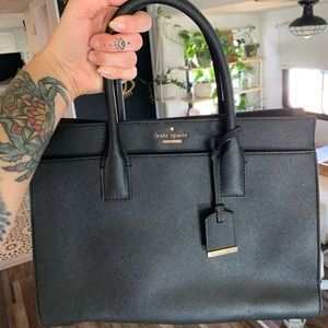 Kate Spade Crossbody Large Black Leather Satchel